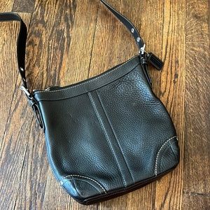 Coach Convertible Black Leather Bag